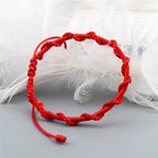 Pulsera brasileña trenzada artesanal roja