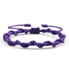 Pulsera brasileña trenzada artesanal violeta