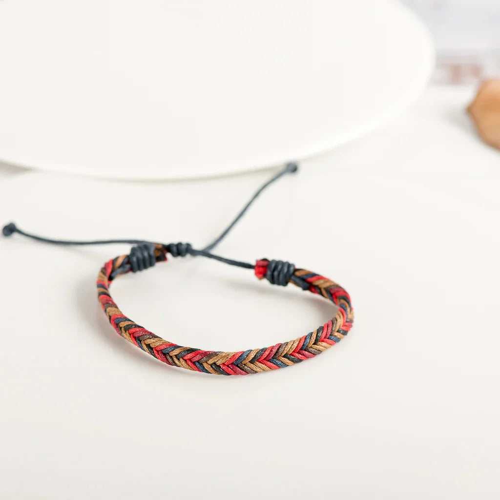 Pulsera brasileña trenzada multicolor