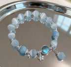 Pulsera celeste piedra lunar
