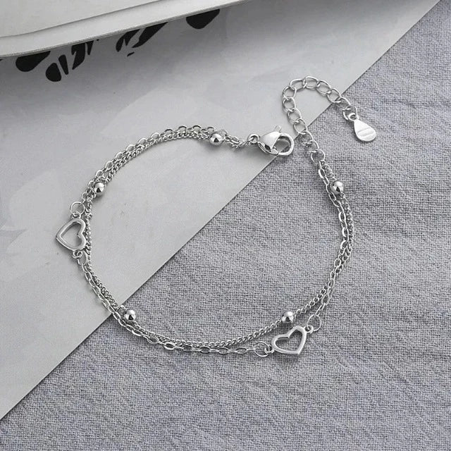 Pulsera Corazón de Plata para Mujer