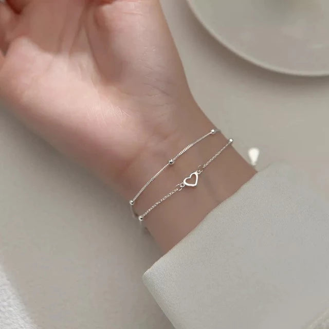 Pulsera Corazón de Plata para Mujer