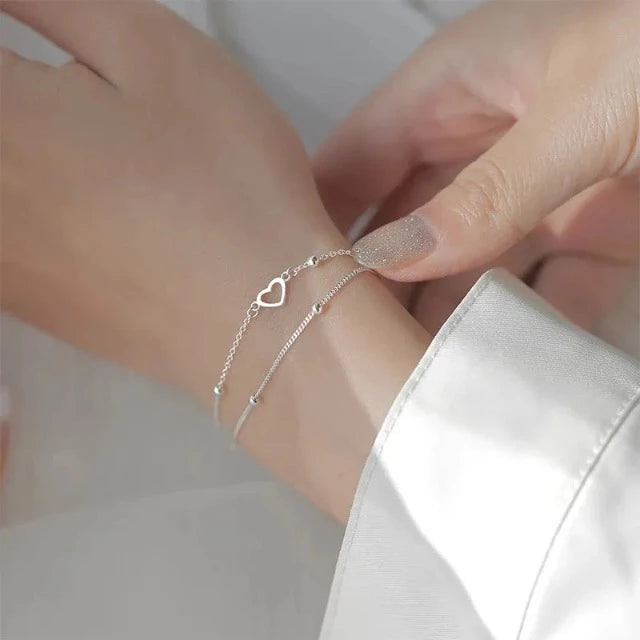 Pulsera Corazón de Plata para Mujer