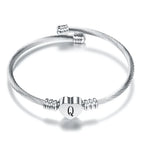 Pulsera corazón con inicial de plata q