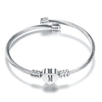 Pulsera corazón con inicial de plata m