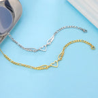 Pulsera corazón y alas de ángel