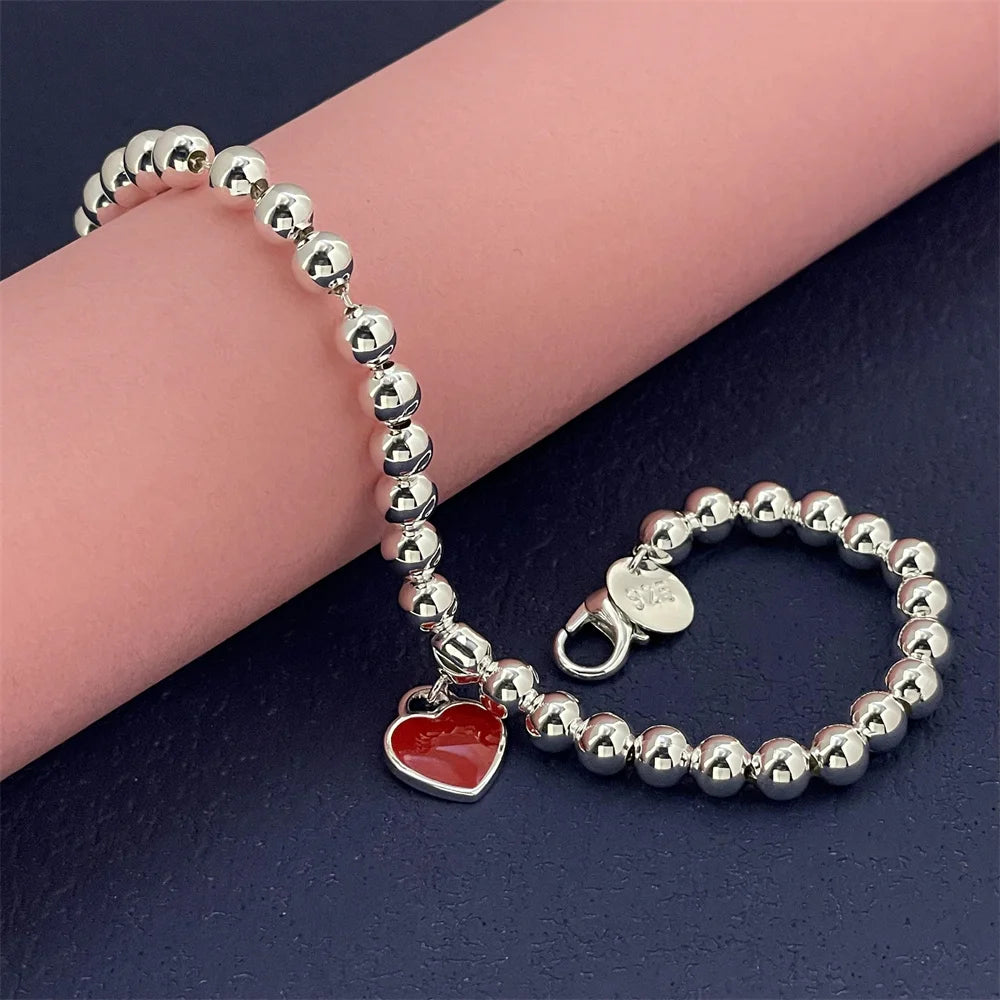Pulsera Corazón Rojo Mujer