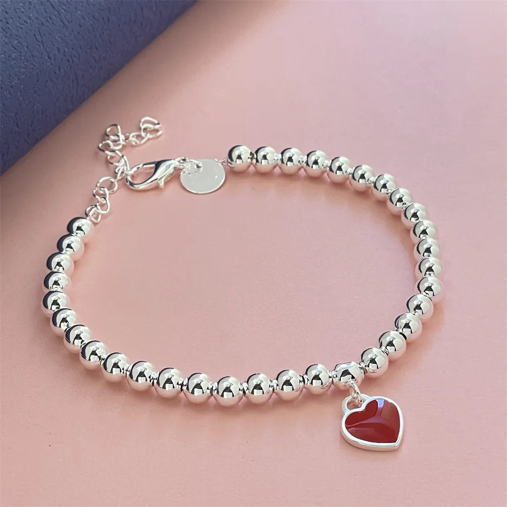 Pulsera Corazón Rojo Mujer