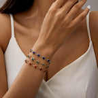 Pulsera de corazones esmaltados