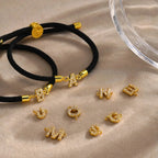 Pulsera de colores con inicial de strass - letra 