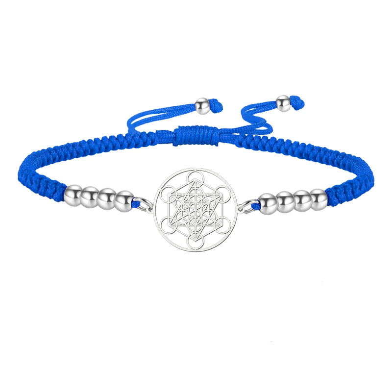 Pulsera Colorida Cubo de Metatrón azul