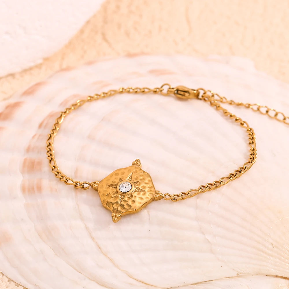 Pulsera Brújula Mujer Rosa de los Vientos