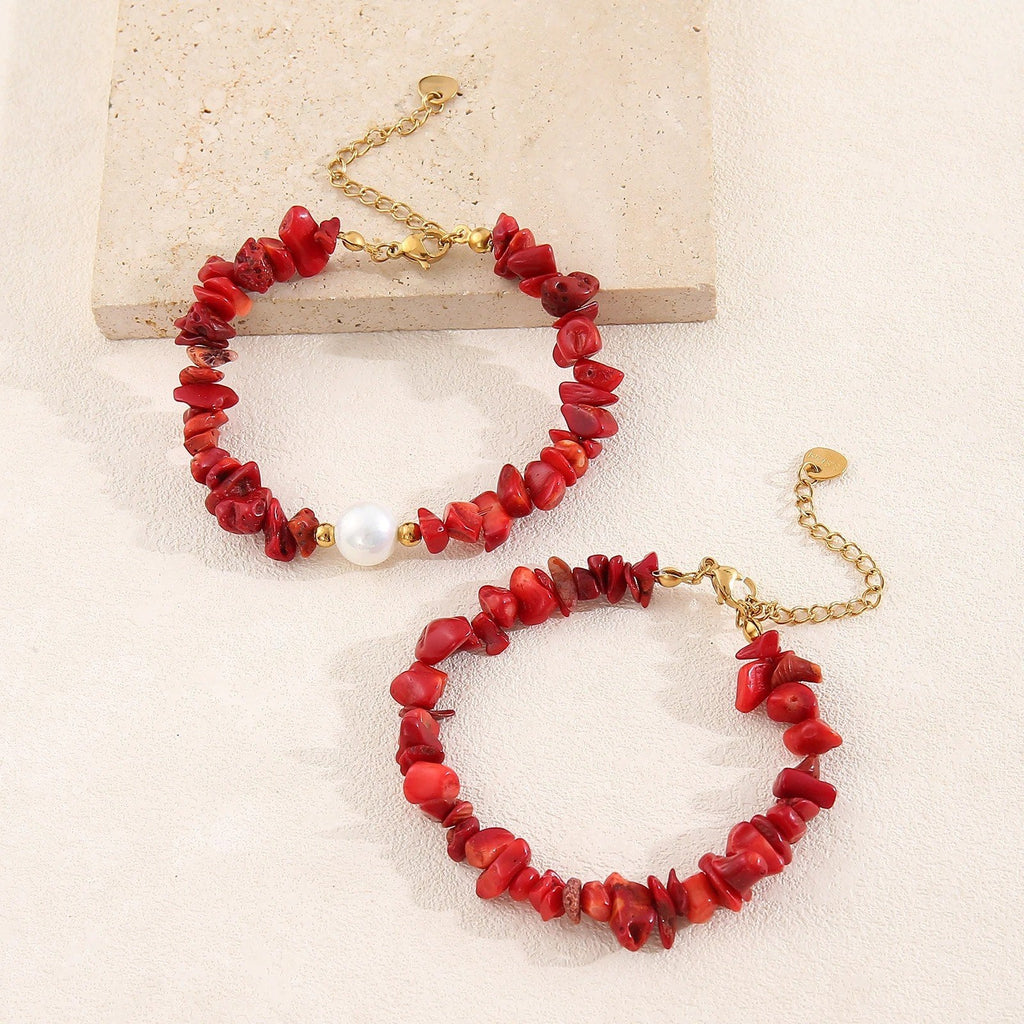 Pulsera Coral Rojo 