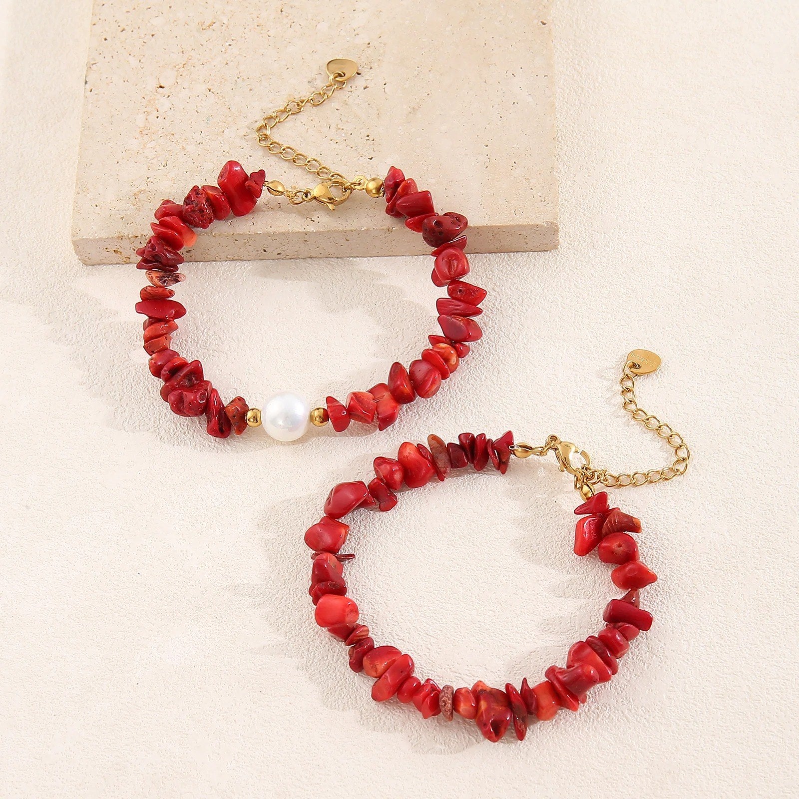 Pulsera Coral Rojo 