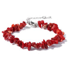 Pulsera de coral pequeños fragmentos rojos