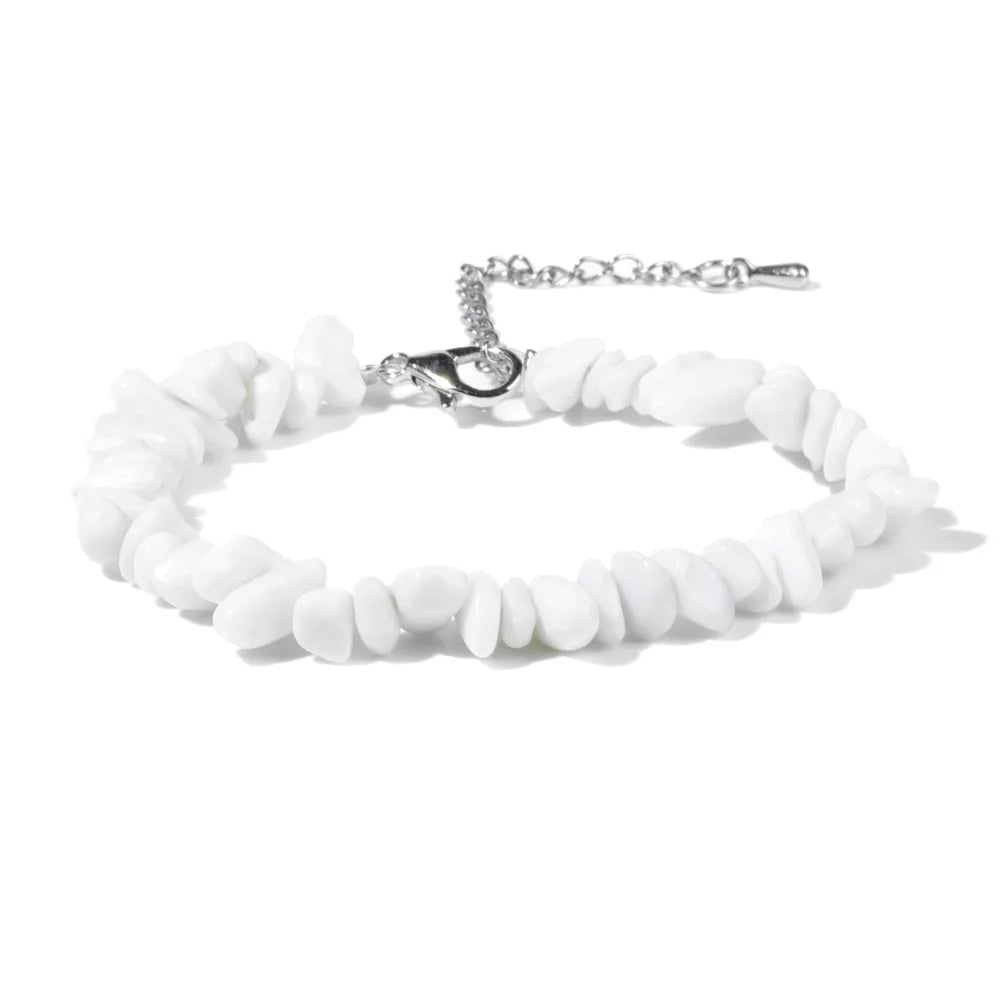 Pulsera de coral pequeños fragmentos blancos