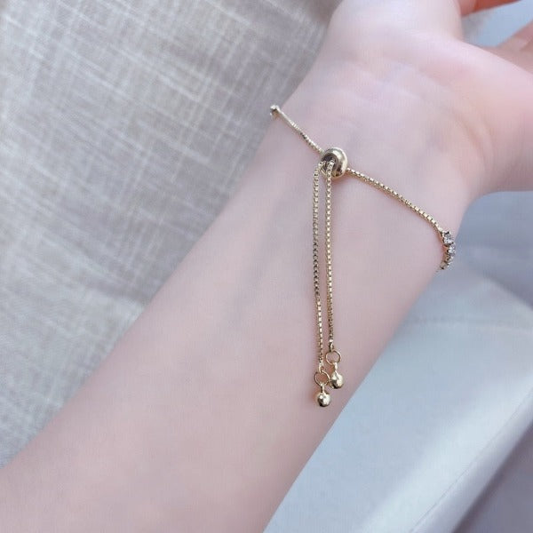 Pulsera Luna Creciente para Mujer Pulsera de Zirconias