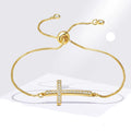 Pulsera Cruz Cristiana Zirconia Mujer