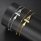 Pulsera Cruz de Ankh Egipto oro 2
