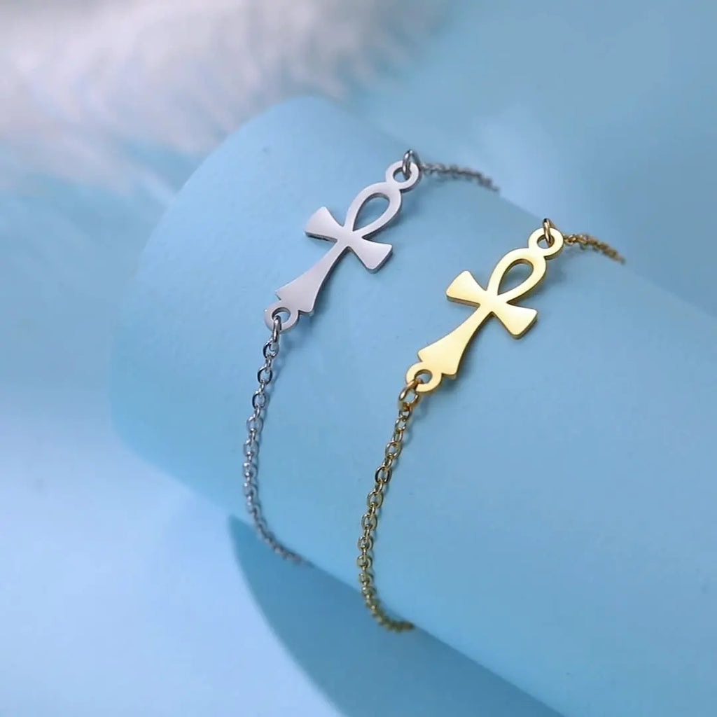 Pulsera Cruz de Ankh Egipto plata 1