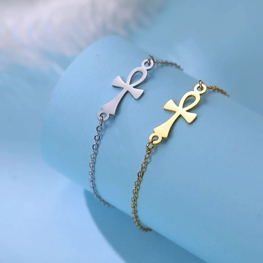 Pulsera Cruz de Ankh Egipto plata 1