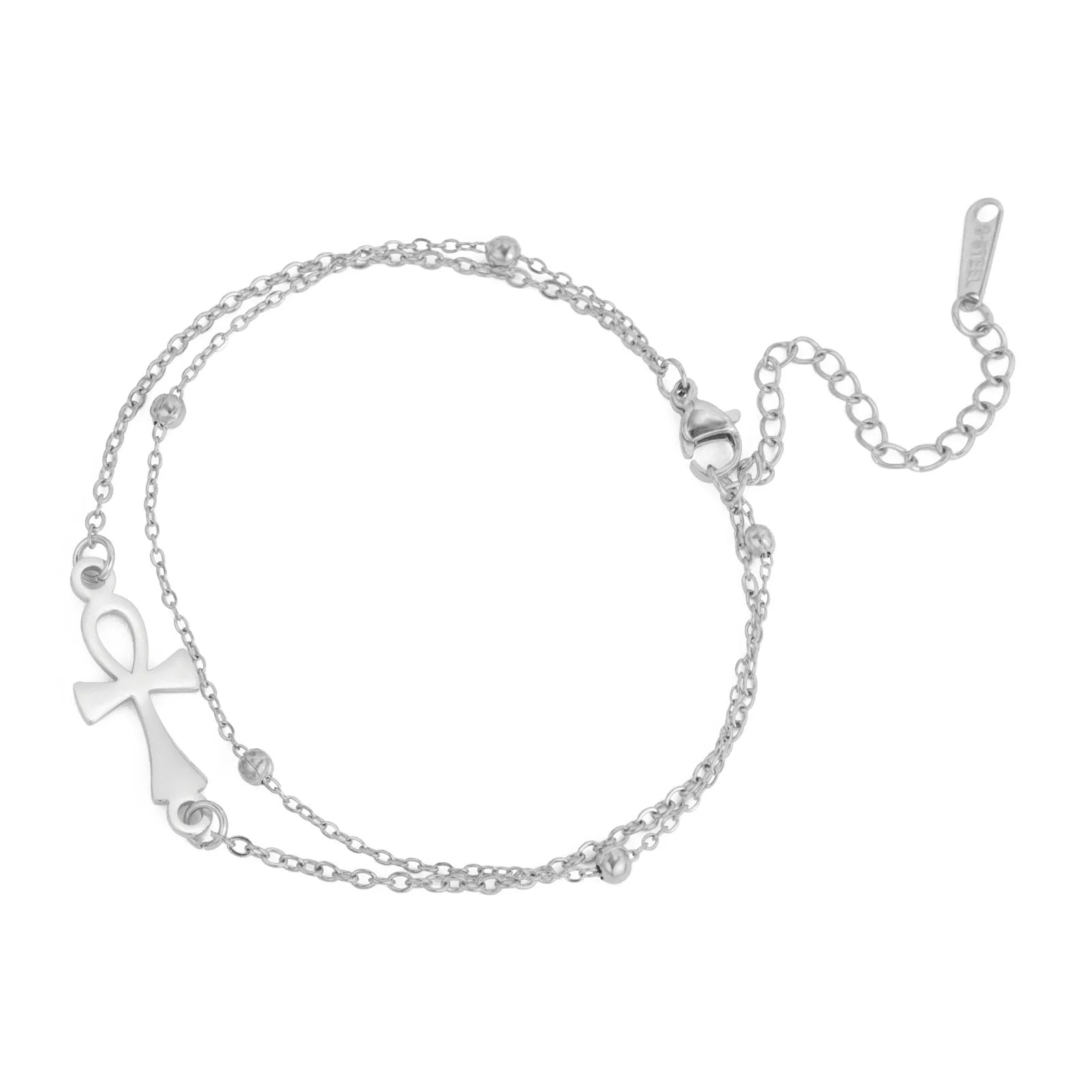 Pulsera Cruz de Ankh Egipto plata 2