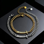 Pulsera cubana para hombre con espada Ali Zulfiqar árabe plata