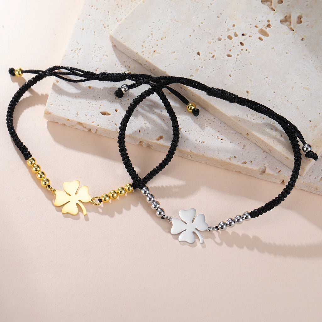 Pulsera de la amistad trébol de cuatro hojas