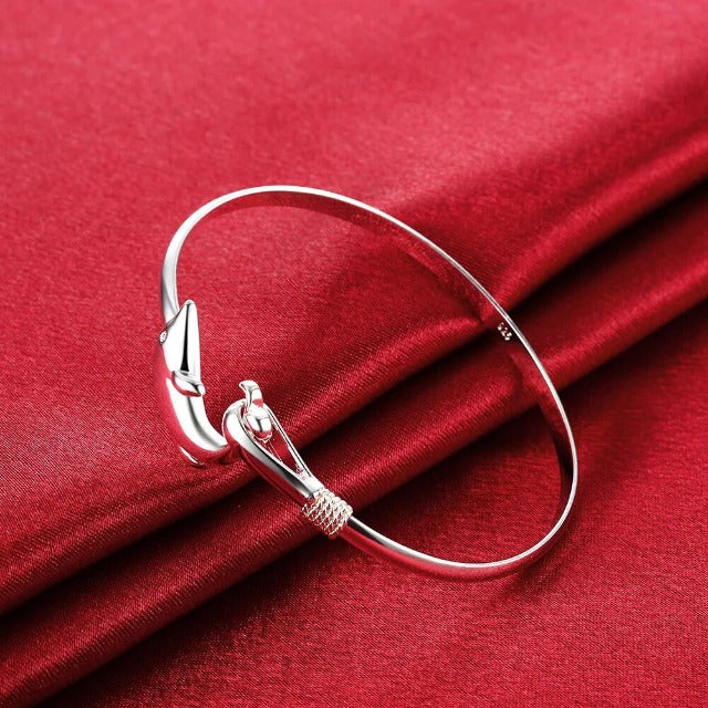 Pulsera Delfín de Plata para Mujer