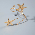 Pulsera de brazo boho para mujer - cadena de bíceps estrella de mar