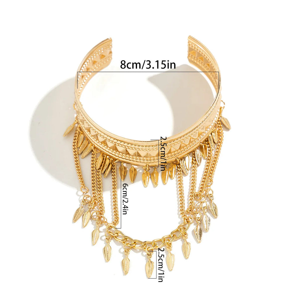 Pulsera de brazo para mujer con plumas 