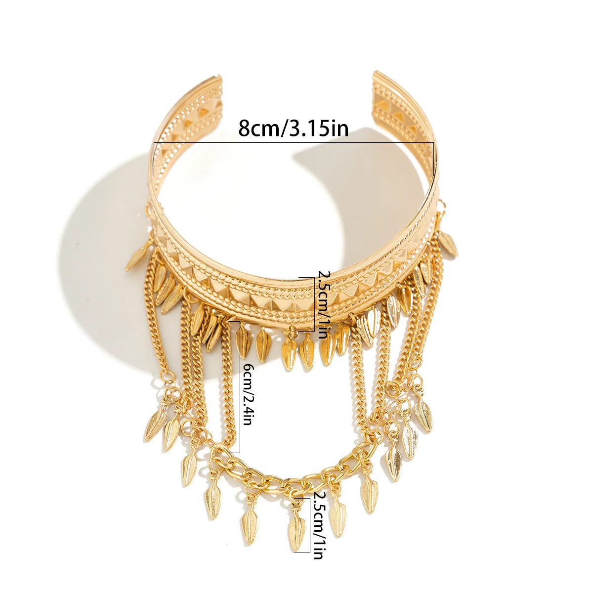 Pulsera de brazo para mujer con plumas 