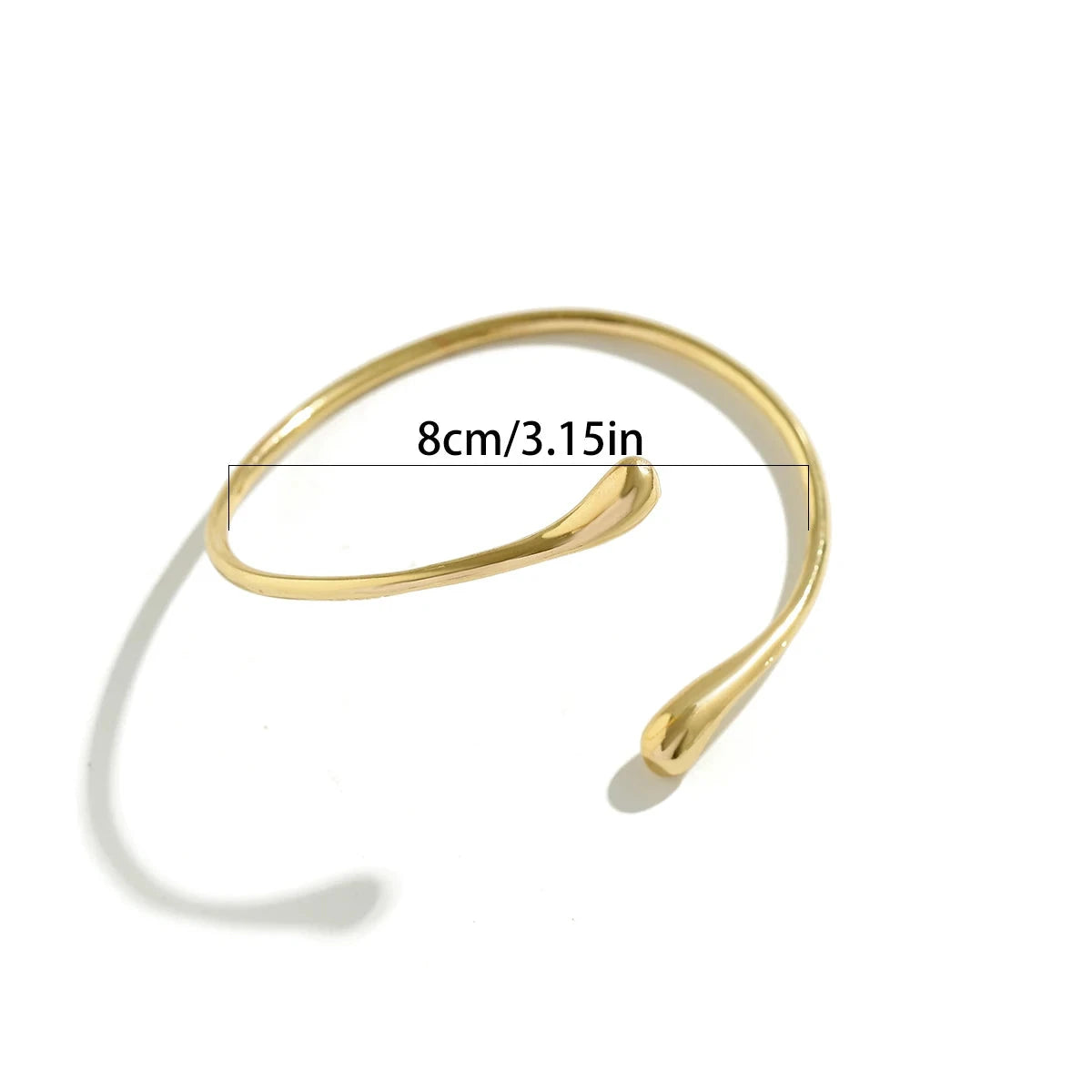 Brazalete de Brazo Mujer Gota de Agua - Adorno Cadena de Brazo y Joya de Bíceps oro
