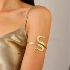 Brazalete de Brazo Mujer Cola de Serpiente - Adorno Cadena de Brazo y Joya de Bíceps oro