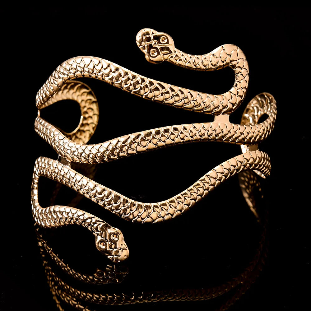 Brazalete de Brazo para Mujer Serpiente - Adorno Cadena de Brazo y Joya de Bíceps dorada