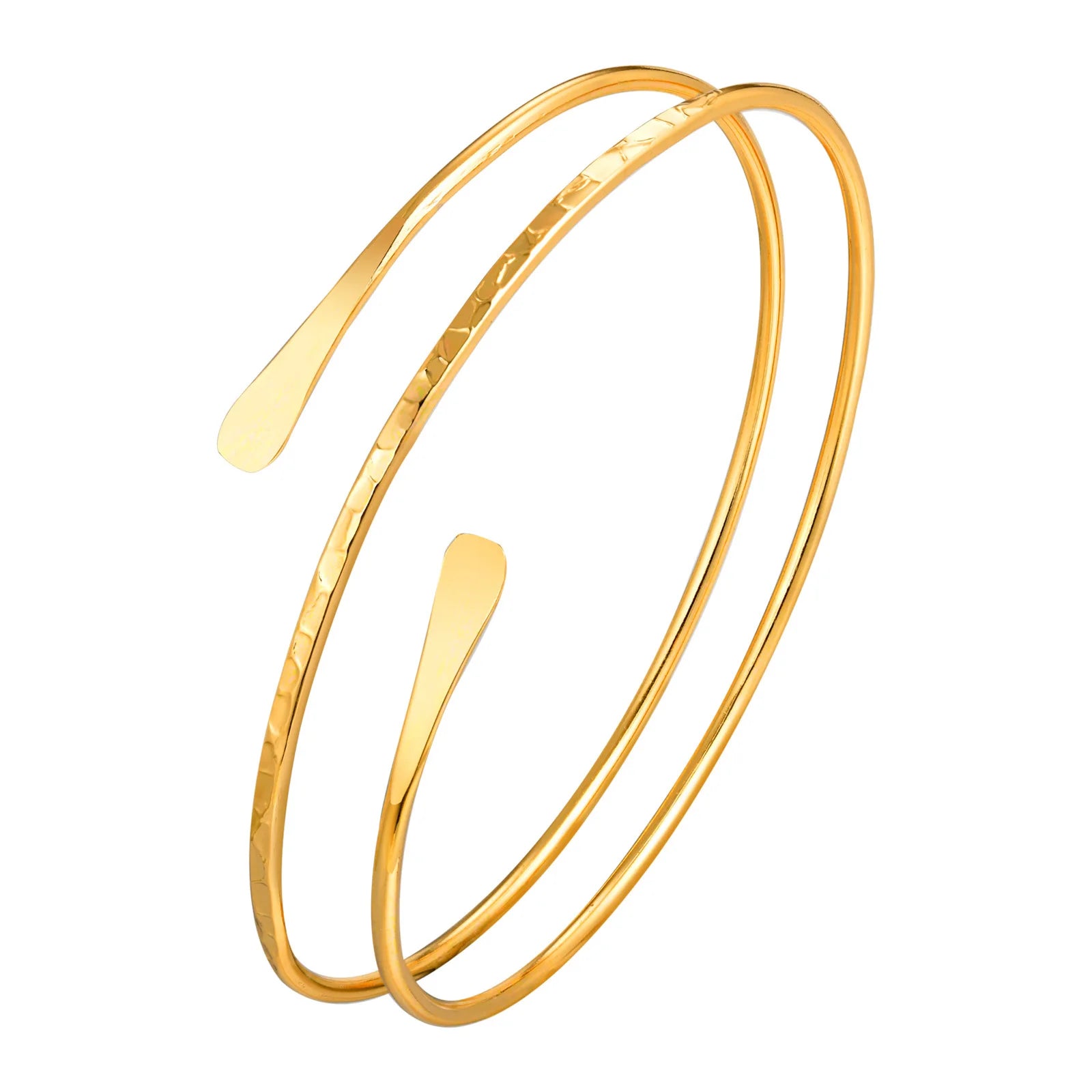 Pulsera de brazo para mujer - cadena fina para bíceps dorada