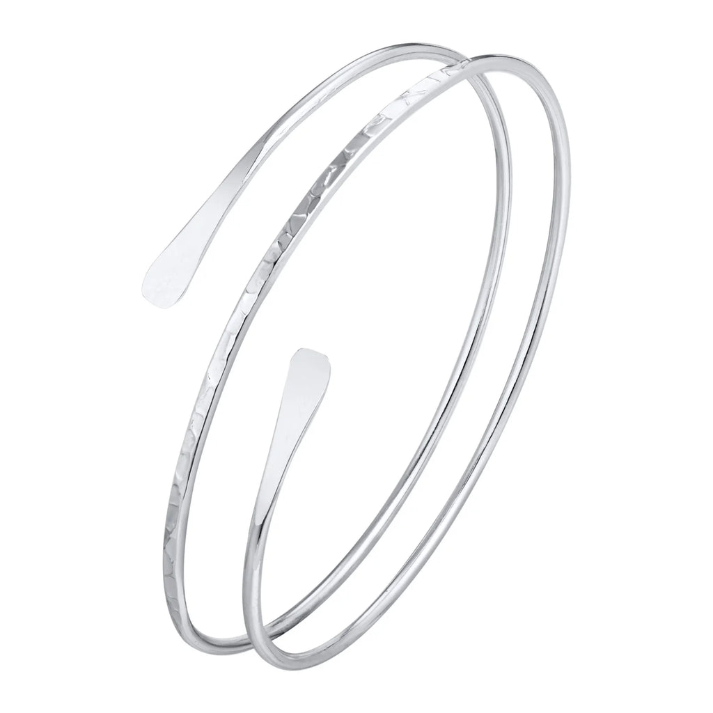 Pulsera de brazo para mujer - cadena fina para bíceps plateada