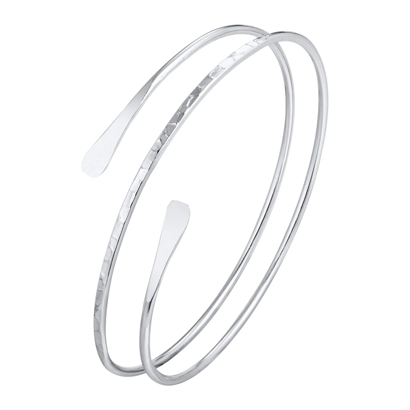 Pulsera de brazo para mujer - cadena fina para bíceps plateada