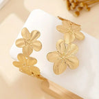 Pulsera de brazo para mujer - cadena para bíceps de pétalos de flor dorada
