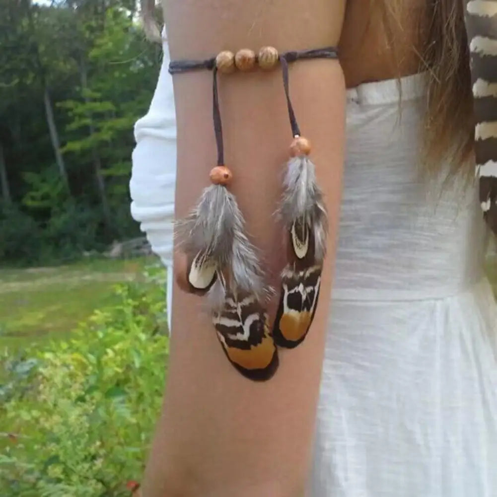 Pulsera de brazo para mujer pluma - Cadena de bíceps