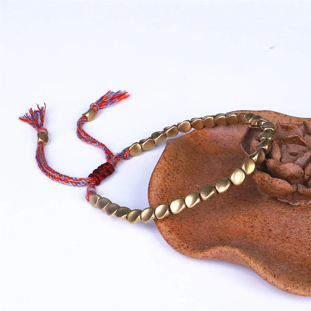 Pulsera de la Suerte Tibetana de Cobre 