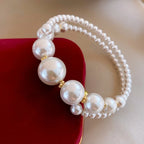 Pulsera de Encanto con Perlas Blancas