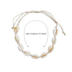 Pulsera de tobillo con concha cauri para mujer