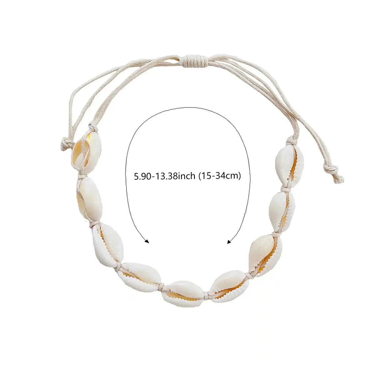 Pulsera de tobillo con concha cauri para mujer