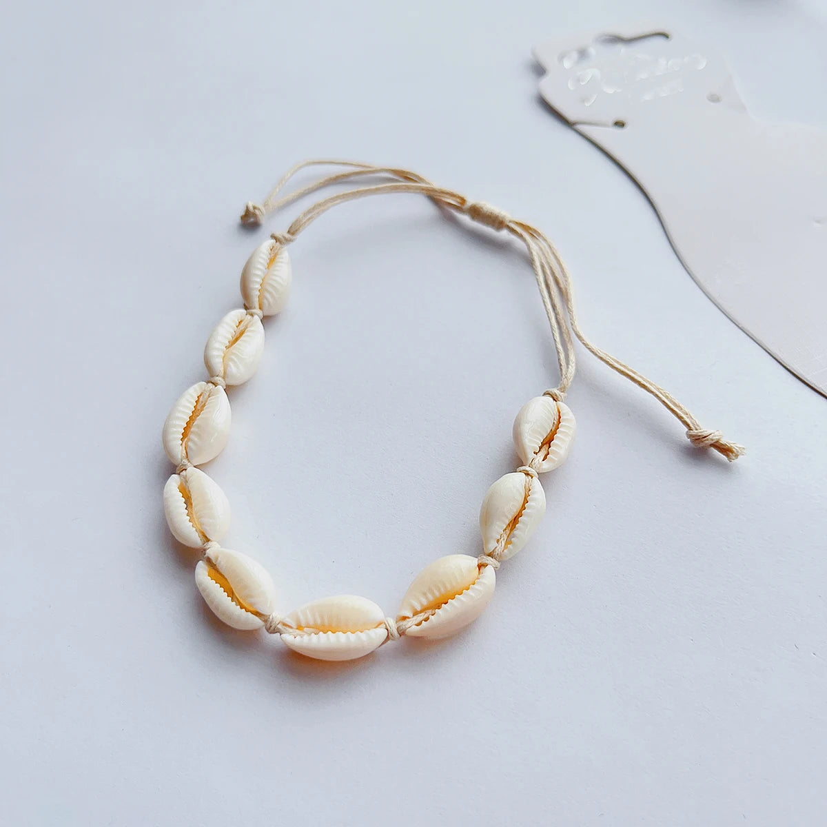 Pulsera de tobillo con concha cauri para mujer