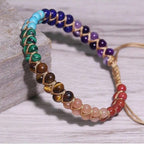 Tobillera de piedra natural de 7 chakras