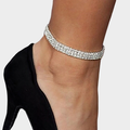 Pulsera de tobillo de strass para mujer 