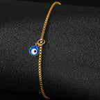 Pulsera de Tobillo Ojo Azul oro