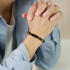Pulsera de cremación con cuentas de ojo de tigre