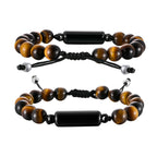 Pulsera de cremación con cuentas de ojo de tigre